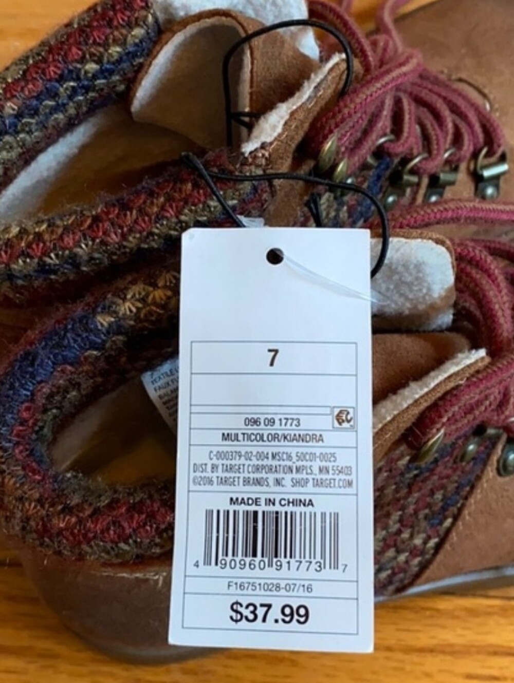 Women’s Mossimo Kiandra Chestnut Suede Hiker Boot - Picture 3 of 4